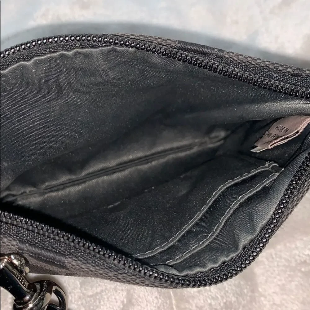 Coach Long Zip Monogrammed Wristlet